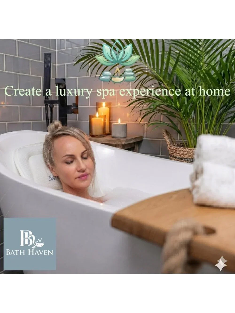 Luxurious Bath Pillow for Tub - Soft 3D Mesh Full Body Mat with Neck & Back
